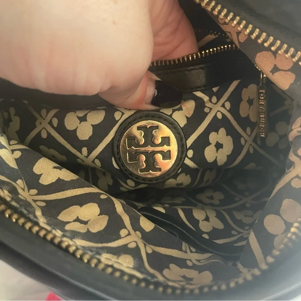 Tory Burch Black Nylon Crossbody Bag Purse Handbag